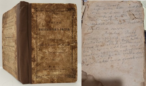 1850 antique cookbook - antique,