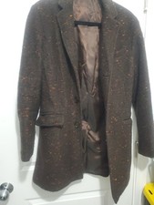 ZARA MAN COAT  DARK/CHOCOLATE