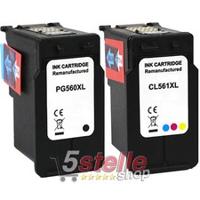 KIT 2 CARTUCCE XL NERO+COLORE PER CANON PIXMA TS7450 TS7450a TS7451 TS7451a