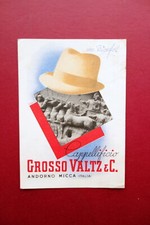 Cartolina Originale Cappellificio Grosso Valtz Andorno Micca Viaggiata EMKA
