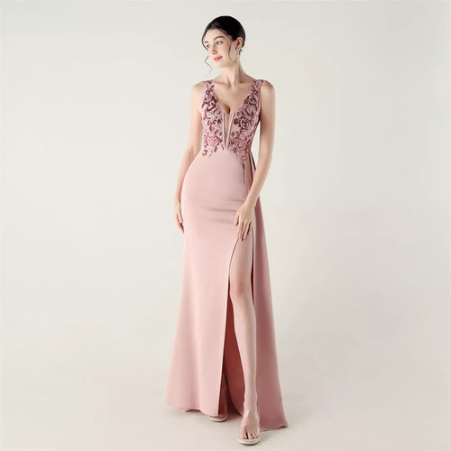 Abito rosa chiaro elegante - rosa,