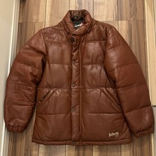 giubbotto piumino pelle schott