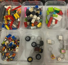 LEGO PORTACHIAVI Lotto 10 Pz. Assortiti Pezzi Originali Home Made