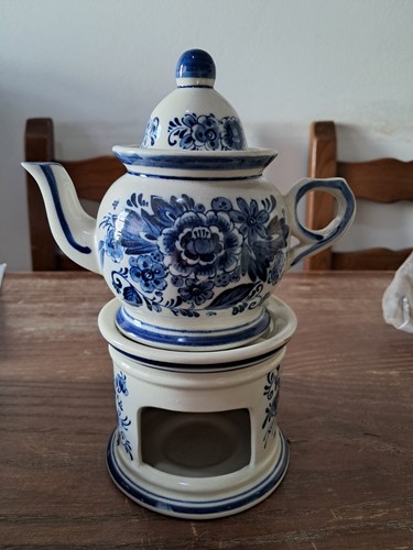 Teiera con riscaldatore delft - teiera,