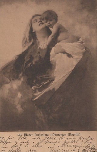 Cartolina arte pittura mater - cartolina,