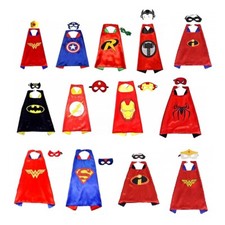 Set Costume Travestimento Carnevale Halloween Super eroi Maschera Mantello