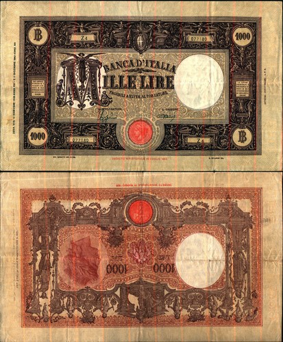 Splendida banconota 1000 - 6b)splendida, -1000
