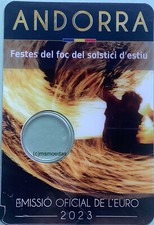 Andorra 2 euro coin card 2023