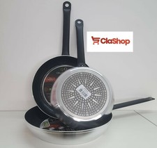 Set 3 Padelle Alluminio Forgiato Antiaderente Professionale induzione italiane