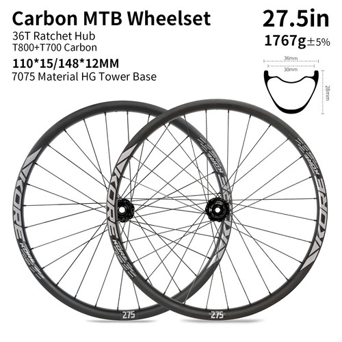 Set ruote bici mtb - 27,5/29, in