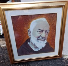 Quadro Olio su Tela Padre Pio San Pio da Pietrelcina 