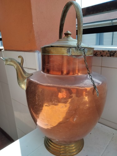 Antica anfora rame ottone - anfora, e
