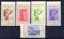ITALIA, EMISSIONI LOCALI, VALLE BORMIDA, 1945 Sass 9-13 MNH**