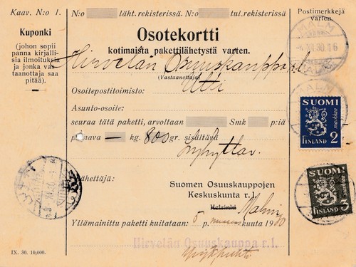 Finlandia 1930 cartolina - finlandia:,