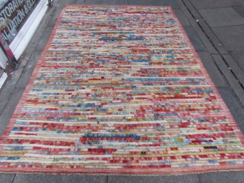 Tappeto grande vintage fatto - vintage,