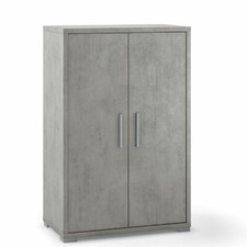 Mobile multiuso con 2 Armadio ufficio cemento con 2 ante 110x71x41 cm made italy