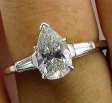 3 KT Bianco Trattato Anello
