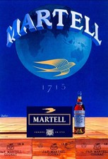Poster Manifesto Locandina Pubblicitaria Liquore Cognac Martell Stampa 60x90 Cm.