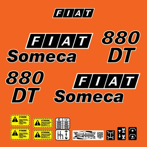 Fiat 880 someca adesivi - 880,
