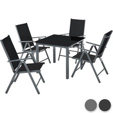 4+1 salottino mobili giardino alluminio tavolo sedie pranzo set sedie resistenti