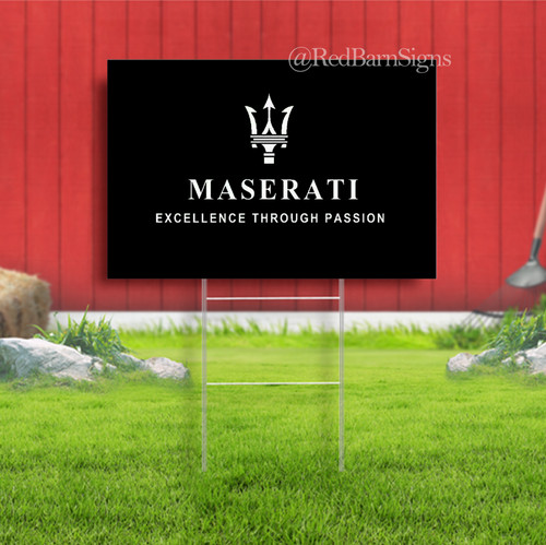 Insegna maserati racing yard - insegna,