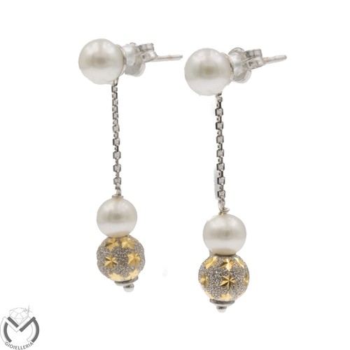 Orecchini oro bianco - kt, 750