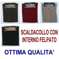 SCALDACOLLO FELPATO SCIARPA POLIESTERE NERO BORDEAUX BEIGE PARACOLLO VENTO