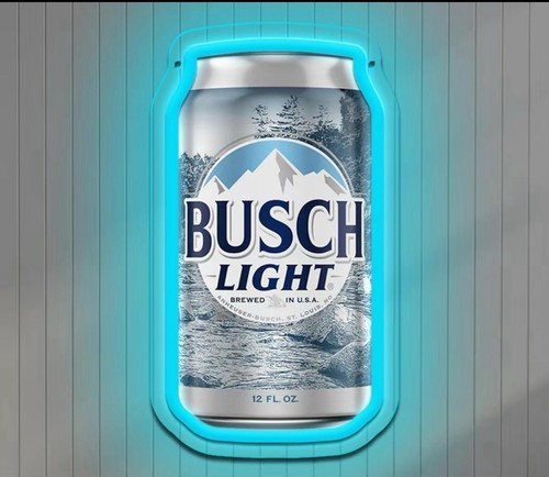 Busch light lattina birra neon - light,