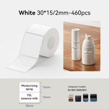 Etichetta Termica Bianca 1 Rotolo Adesivo Impermeabile Carta UV Autoadesiva per 