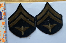 WWII Coppia Corpo Aereo Caporale Rango Chevron Patch su Lana