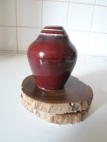 Petit vase porcelaine sang - vase,