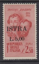 ITALIA - ISTRA Jugoslavia occup.- MNH** 5 Lire cv 510$ SUPERB