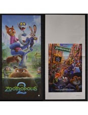 lotto di 2 locandine ZOOTROPOLIS zootopia walt disney volpe B28