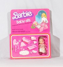 BARBIE BABY-SITS VINTAGE, include baby doll, nuova con scatola, Mattel, 1976