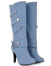 Stivali donna jeans simil - stivali,