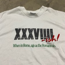 Vintage Fifty When In Rome Funny T Shirt 80s Men’s L Italy