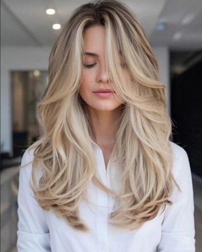 Parrucca bionda highlight - bionda, wave