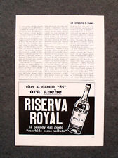 [GCG] M788 - Advertising Pubblicità - 1967 - RISERVA ROYAL , BRANDY STOCK 84 