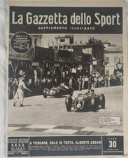 GP CIRCUITO PESCARA AUTO ASCARI MASERATI GAZZETTA DELLO SPORT SUPPLEMENTO  1948