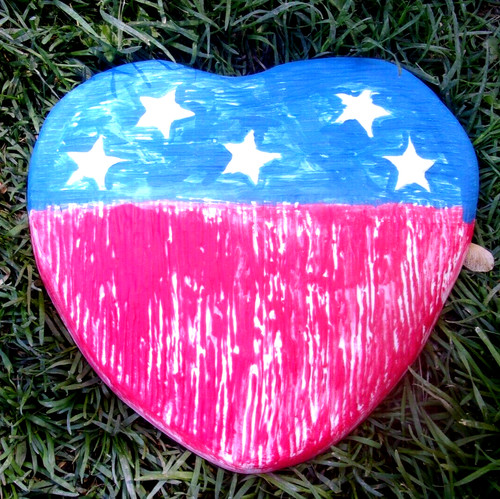 Bandiera cuore plastica stampo