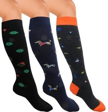 Calze lunghe da donna Fantasia in caldo cotone, Divertenti e colorate | 6 Paia