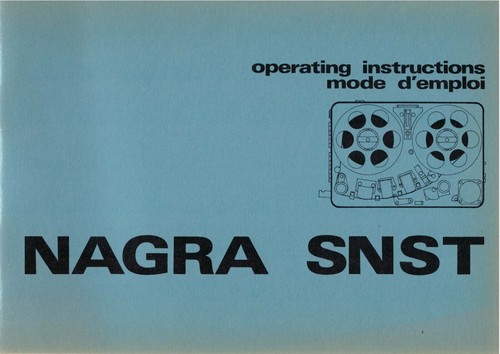 Nagra snst manuale on - 1, x