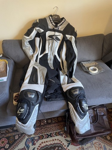 Tuta moto pelle intera 52 - intera, tg.52