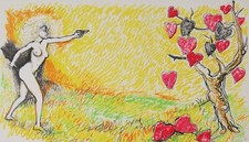 RENATO GUTTUSO: 'Sagittario' Litografia 70x50, Firmata, Timbro, Pubblicata. RARA