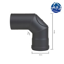 Tubo pellet curva - , 80mm