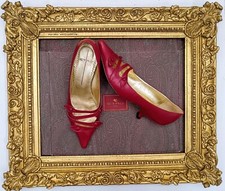 ETRO DECOLLETE’ A PUNTA in PELLE BORDEAUX con CINTURINI