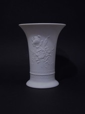 Kaiser Bisquit Porcellana Design Vaso - Bianco - Vintage - 15 CM - Fiore Ri