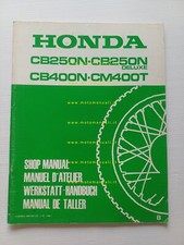 Honda CB 250 NT-CB 400 N-CM 400 1981 aggiornamento SUPPLEMENTO manuale officina