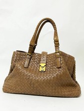 Borsa Bottega Veneta 171265 Roma Intrecciata Marrone Usata con Chiave