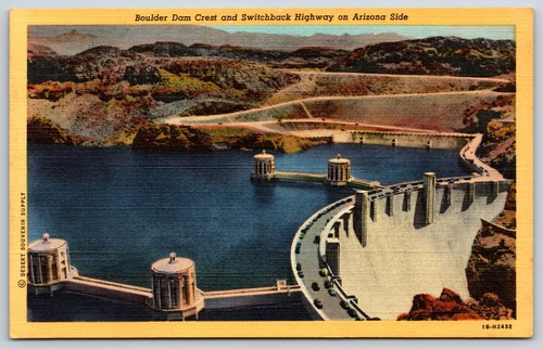 Cartolina boulder dam crest - cartolina, e